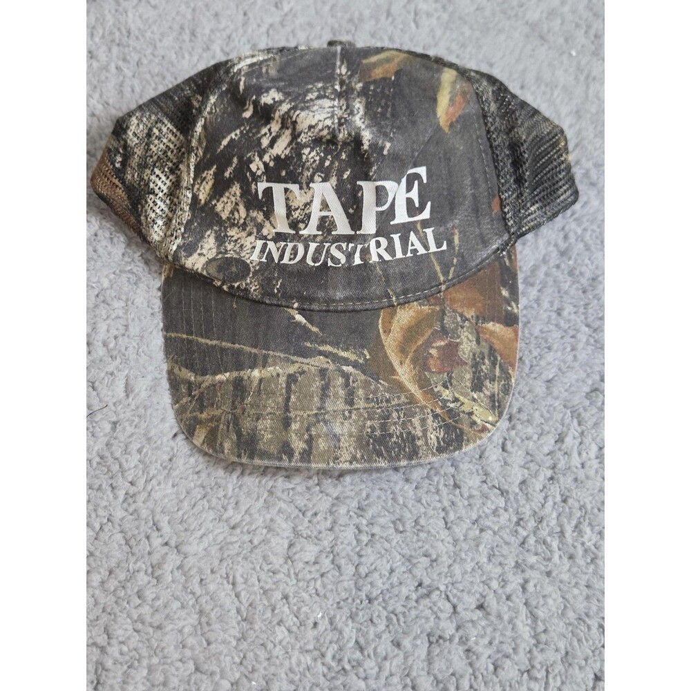 TAPE INDUSTRIAL Hat Cap Snap Back‎ Camo Trucker Mesh Camouflage Mens Hunting
